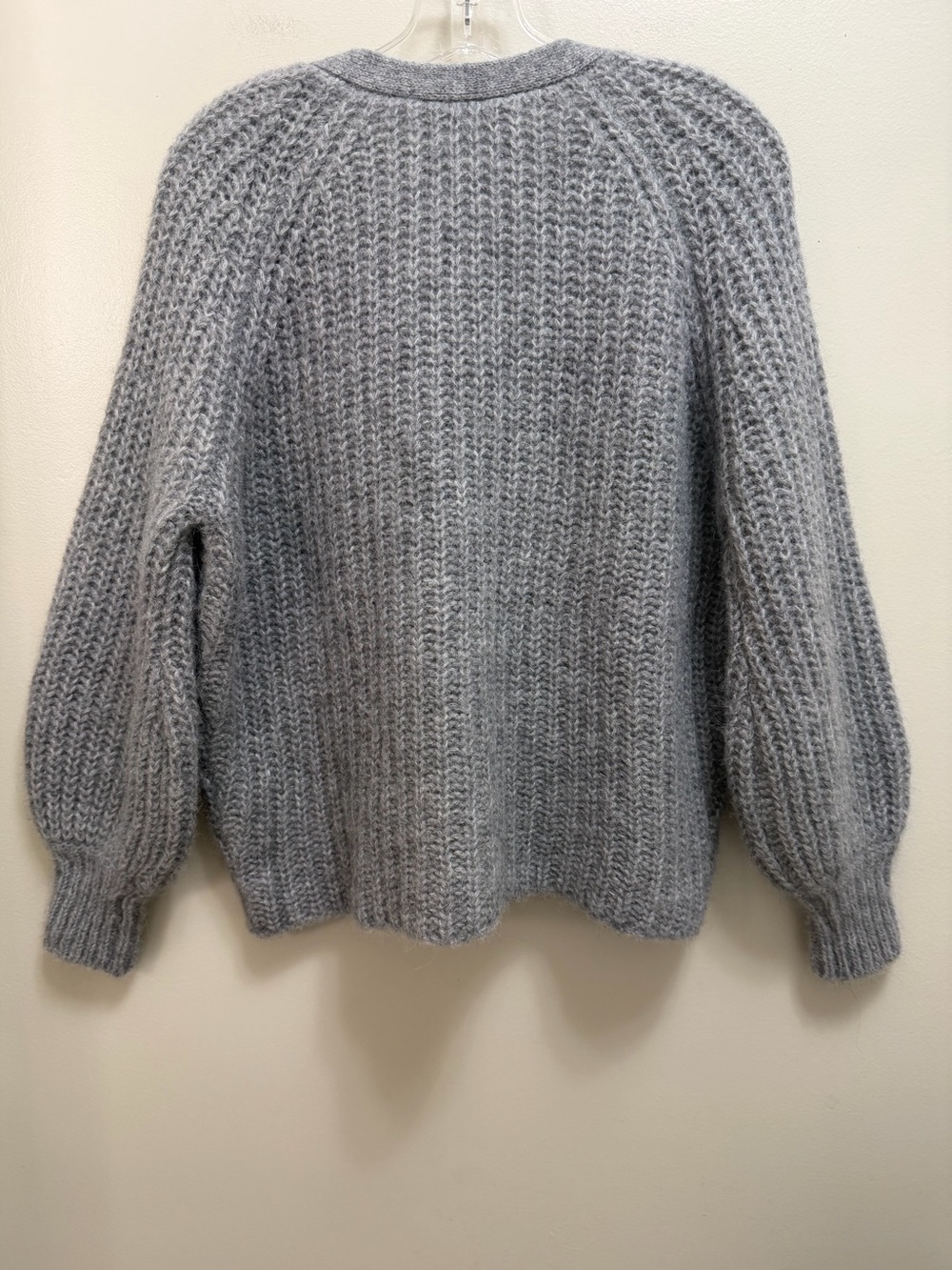 Sezane Basile Cardigan V Neck Alpaca Wool Gray Size XS - Picture 3 of 10